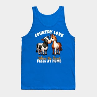 Country Love Where the Heart is at Home – Village Life Love Tank Top